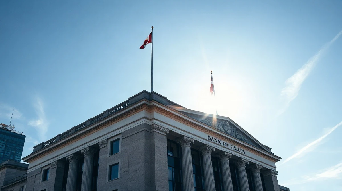 Bank of Canada building in Ottawa on a sunny day, symbolizing the country's economic growth report