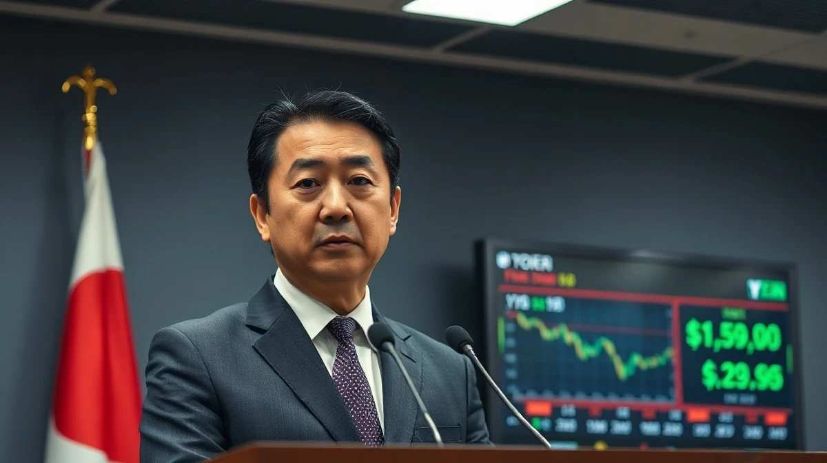Japan's top currency diplomat Atsushi Mimura at a press conference in Tokyo