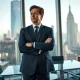 Venture capitalist Joshua Kushner looking out a window in a modern New York office