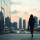 Sandhya Devanathan, former Meta India VP, now at OpenAI, walking near a Singapore office building