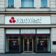 NatWest bank branch exterior in London on a sunny morning