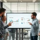 Team collaborating on a presentation slide in a bright office, representing OpenAI's acquisition of NextSlide
