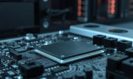 Close-up of OpenAI's Jalapeño AI inference chip on a circuit board
