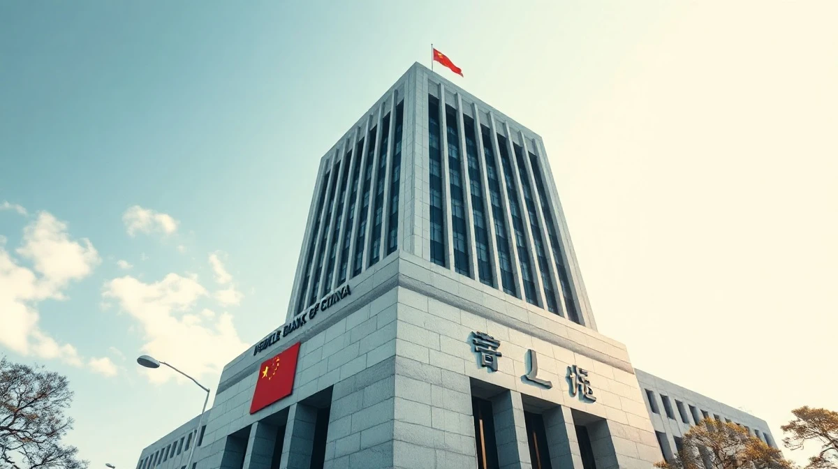 People's Bank of China headquarters in Beijing on a clear day