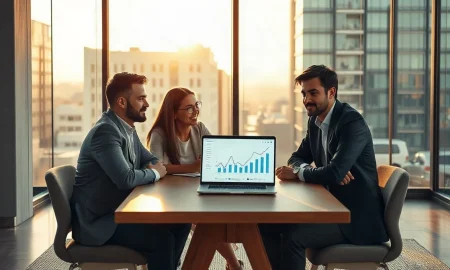 Investors and founders in a meeting at Reach Capital's San Francisco office