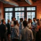 Professionals networking at a StrictlyVC evening event in New York City