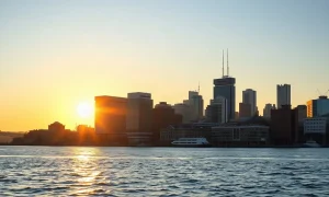 Stockholm skyline at sunset, symbolizing Sweden's growing startup ecosystem.