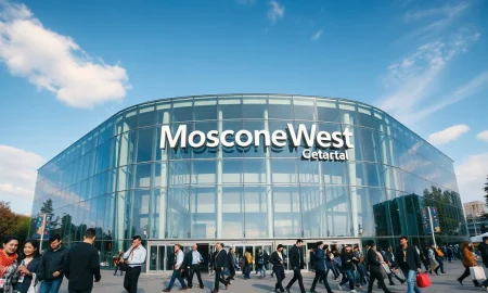 TechCrunch Disrupt 2026 at Moscone West in San Francisco with attendees entering the venue