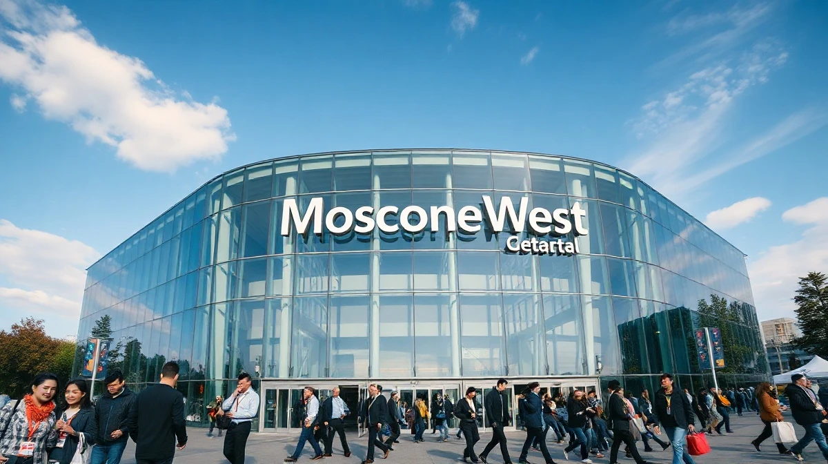TechCrunch Disrupt 2026 at Moscone West in San Francisco with attendees entering the venue