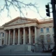 U.S. Treasury Building in Washington D.C. on a clear morning, symbolizing fiscal policy and market influence.