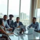 Investors and founders in a meeting in Lagos, Nigeria, representing Ventures Platform's expanded Africa focus.