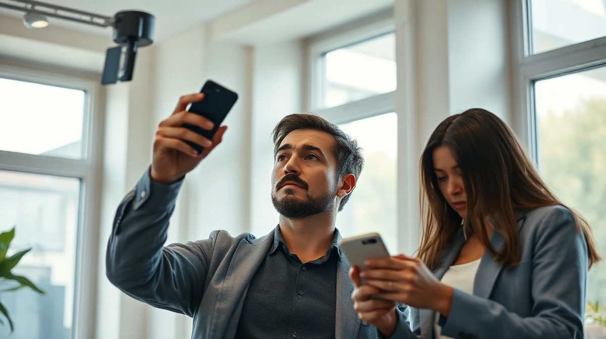 Customers checking smartphones during a Verizon service outage