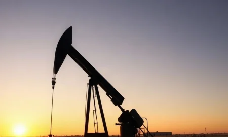 Oil pumpjack in the Williston Basin at dusk, representing Vitesse Energy's non-operated oil and gas strategy.