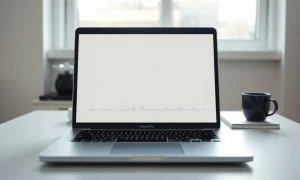 Wispr Flow meeting notetaker on a MacBook in a bright office setting
