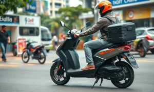 Electric two-wheeler scooter on a Bengaluru street, representing Yulu's fleet expansion