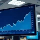 AUD/NZD currency pair chart showing upward movement on a trading screen