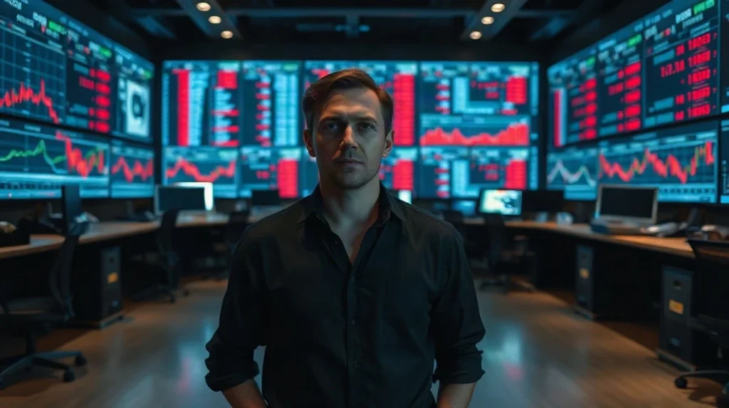 Analyst monitors crypto exchange transaction charts at night after Bitget hack