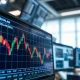 US Dollar index chart on a trading screen with financial news headlines in the background