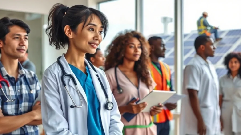 Nurse practitioner and solar panel installers representing fastest-growing U.S. jobs through 2035