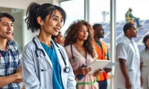 Nurse practitioner and solar panel installers representing fastest-growing U.S. jobs through 2035