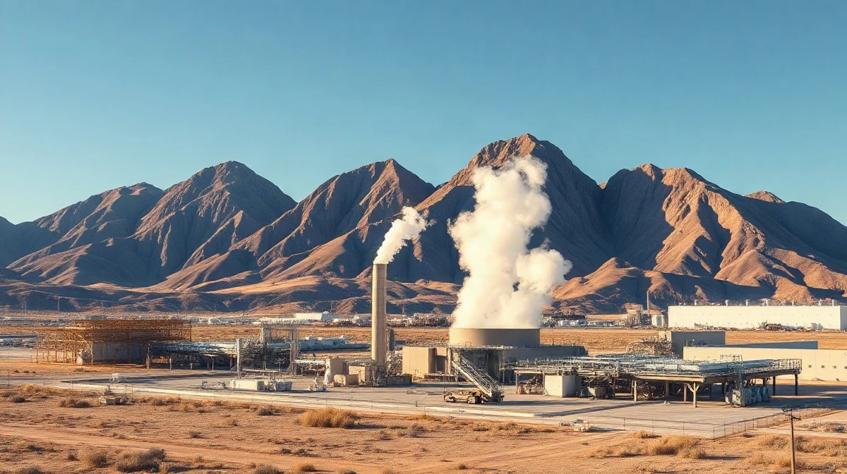 Aerial view of Fervo's Cape Station geothermal power plant in Utah