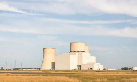 Aerial view of the Duane Arnold Energy Center nuclear plant in Iowa, subject of a $1.9B DOE loan for restart.