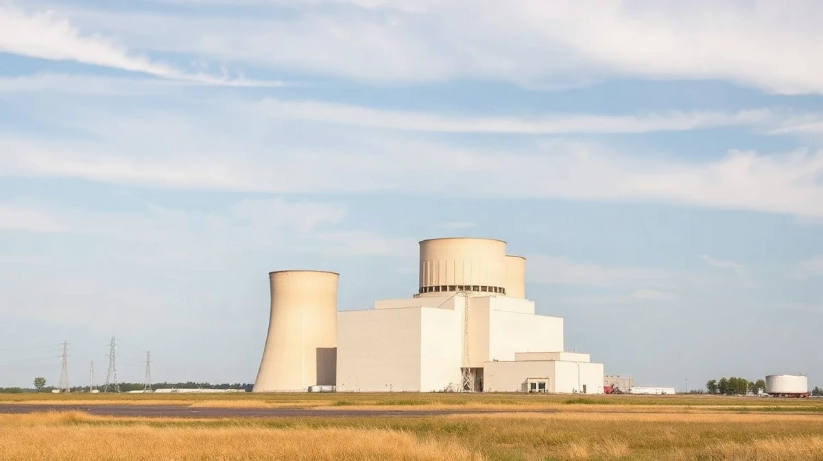 Aerial view of the Duane Arnold Energy Center nuclear plant in Iowa, subject of a $1.9B DOE loan for restart.