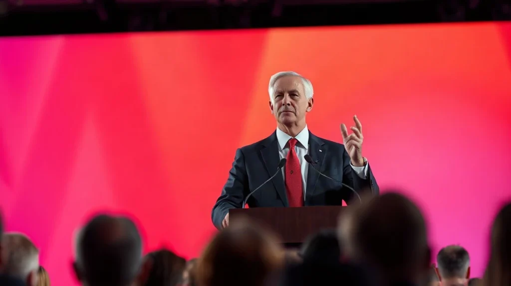 Chancellor John Healey speaking at the Labour party conference in September 2026