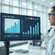 Scientist analyzing clinical trial data in a modern laboratory, representing Jazz Pharmaceuticals' Ziihera study.