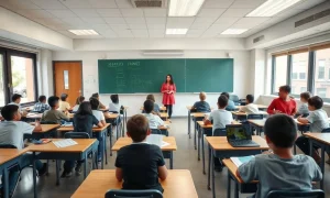 Students working without digital devices in a New York City public school classroom