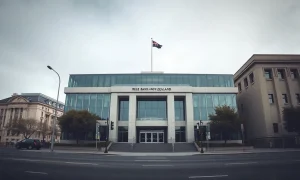 Exterior view of the Reserve Bank of New Zealand headquarters in Wellington.