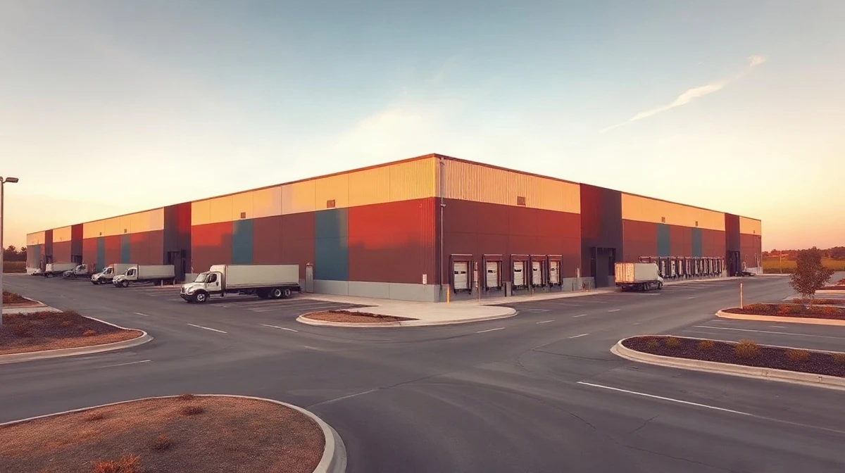 Modern industrial warehouse complex representing Realty Income's industrial property investments