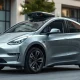 Tesla Cybercab autonomous electric vehicle parked on a city street