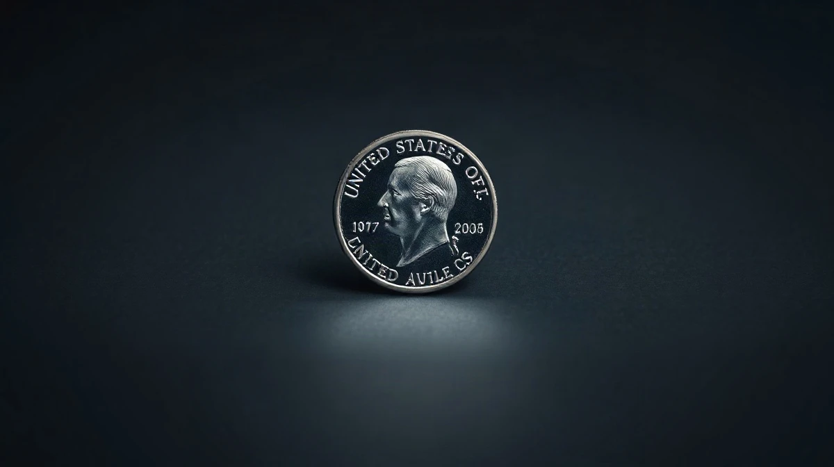 Close-up of the new 2026 President Donald J. Trump $1 coin from the U.S. Mint.