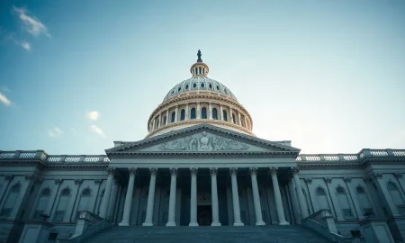 U.S. Capitol building in Washington, D.C., under a clear sky, symbolizing federal fiscal challenges.