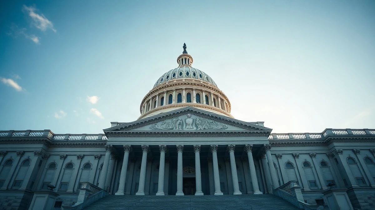 U.S. Capitol building in Washington, D.C., under a clear sky, symbolizing federal fiscal challenges.