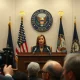 Jeanine Pirro speaks at a press conference announcing sanctions against Xinbi Guarantee on Sept. 9, 2026